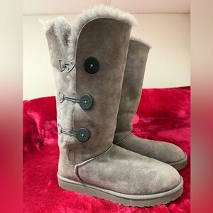UGG  Australia Bailey button triplet suede boots